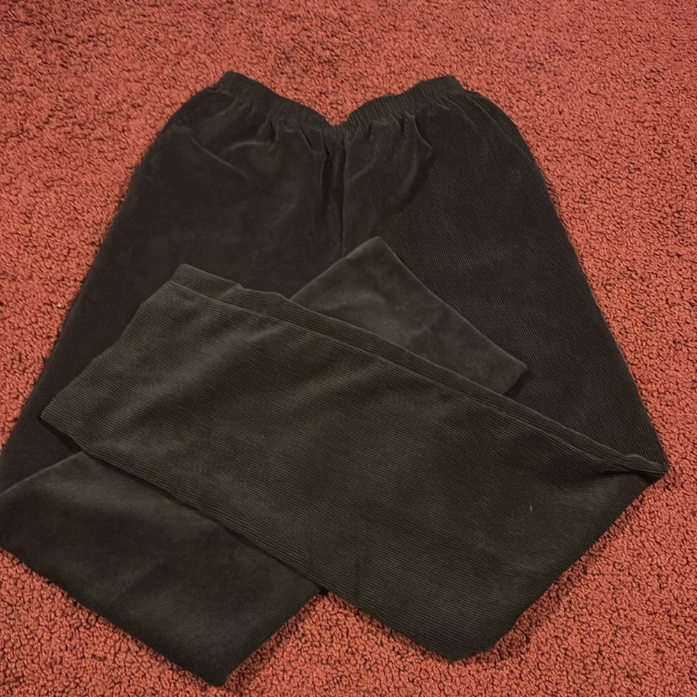 dark gray/black corduroy pants